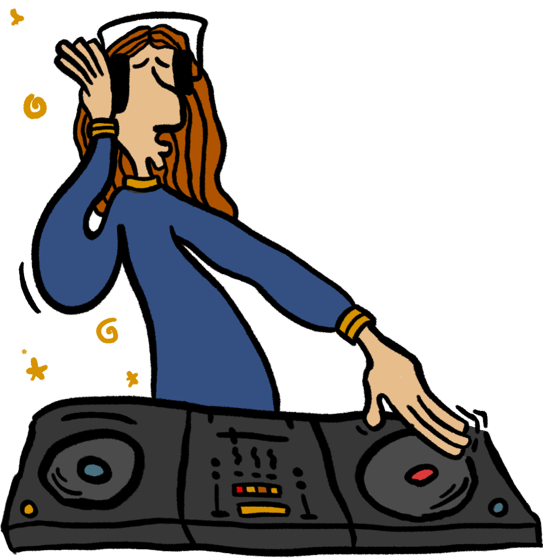 DJ illustration by Ned McKenna